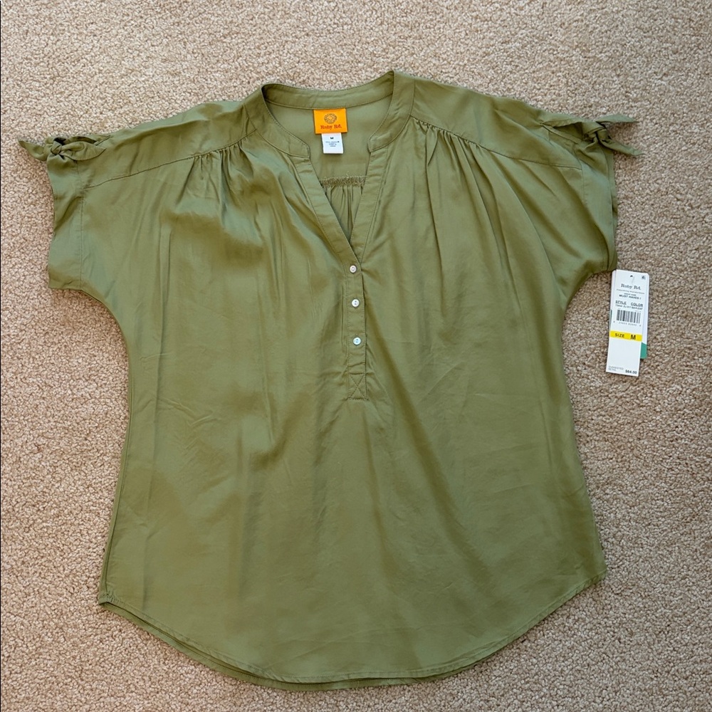 Ruby Rd. Sage Green Blouse